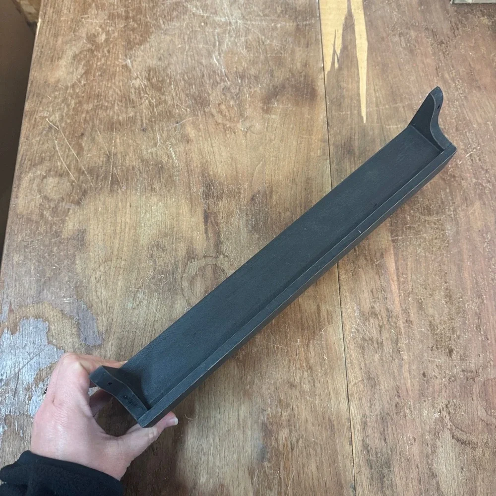 Rustic Black Wood Paper Towel Holder Wall Mount Shelf‎ Stand Farmhouse Kitchen
